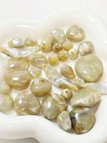 Imitație de jad, culoare cafea de orez, model de agat, mărgele asimetrice cu găuri mari, mărgele acrilice cu gradient DIY, accesorii pentru cercei, brățări, lanțuri pentru telefon, materiale țesute pentru genți