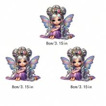 1 Stück/2 Stücke/3 Stücke süßes Mädchen Muster dekorative Aufkleber, geeignet für T-Shirt, Maske, Jeans, Rucksack, waschbar, unisex DIY Aufkleber