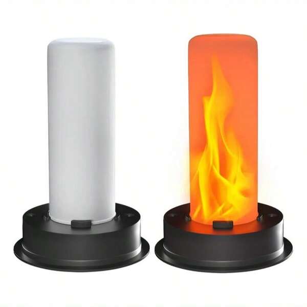 2pcs Solar Outdoor Flame Lights Vibrant LED Flame Design Rechargeable Perfect For Christmas Halloween Garden Patio Decoration Outdoor Lighting