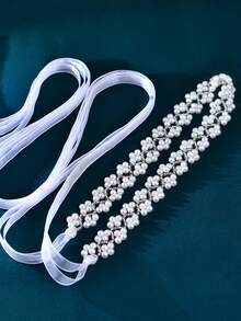 1 peça de cinto de contas feito à mão, cinto de casamento moderno, decoração de cintura de noiva, versátil e minimalista, adequado para gala, acessório de vestido de festa, cinto de dama de honra, presente artesanal