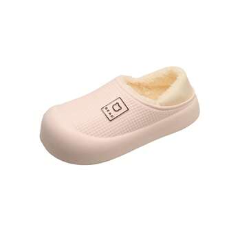 Winter Bear Damtofflor i bomull, Etikettdesignade Varma Tofflor med Tjock Sula, Lämpliga för inomhus- och utomhusresor för par