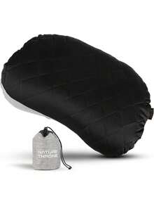 Nature Throne Almohada Inflable Ultraligera para Camping, Mochilero, Viaje, Excursionismo - Funda de Espuma Lavable, Correa de Sujeción y Soporte Ergonómico - Compacta y Portátil - 1 - Ver 8