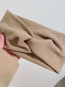 1PC Women's Thick Winter Headband - Soft Solid Color Hair Accessory, Elegant Bohemian Style Loose Headband, Suitable For Cold Weather Thanksgiving, And Holiday Gifts Multi Functional Headband, Winter Headband, Women's Winter Warm Headband, Soft Headband, Elastic Headband, Women's Elastic Headband (Due To Lighting Reasons, There May Be Some Color Difference In Photos Taken) Women Bandana Winter Head Wrap Warm Women Scarf Women Hair Accessories Elegant Hair Band