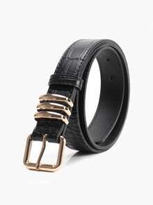 High Quality Alloy Buckle Women's Belt, Minimalist Casual Elegant Solid Color Women's Belt, Versatile For Dresses And Pants, Waist Belt For Daily Wear