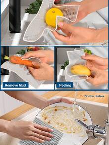 10pcs Home Appliances Accessories Gadgets Tools Christmas Stuff Cooking Christmas New Upgrade Steel Wire Dishcloth,Double-Layer Steel Wire Cleaning Cloth,Powerful Cleaning Non-Scratch Wire Dishcloth Rag For Cookware, Sinks, Dishes, Stove Tops