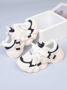 2025 Spring New Casual Children's Sports Shoes, Lightweight & Fashionable Thick-Soled Chunky Sneakers For Boys And Girls