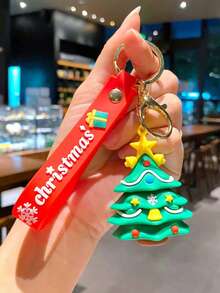 1 Stück - Neue süße Weihnachtsmann Schlüsselanhänger Cartoon Schlüsselanhänger Auto Anhänger Rucksack Hängeaccessoires Kleine Geschenke, Weihnachtsdekoration Geschenke für Menschen Taschenbaumler Auto Lehrer Schwester Geschenkideen