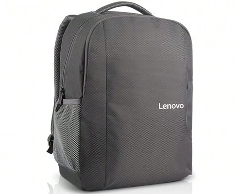 Zaino per laptop Lenovo B515 da 15,6" (resistente all'acqua, poliestere, cerniere in metallo, tasca portaoggetti, uso quotidiano) - Grigio