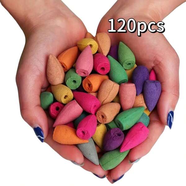 120 Pcs Backflow Incense Cones, Mixed Floral Scent, Bulk Pack Bullet Cones For Aromatherapy, Meditation, Relaxation And Home Use, Cosmetics