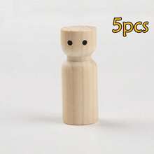 5/10/15/20 件 35 毫米未完成木制娃娃身体 - 成人 DIY 绘画工艺套装 - 35MM - 查看 22