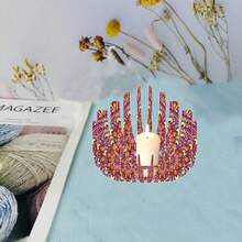 Bộ tranh đính đá 1 chiếc, Chân nến hình hoa sen, Chủ đề phong cách Bohemian, Chân nến lắp ráp thủ công bằng Acrylic với họa tiết khảm đá quý pha lê, Trang trí trung tâm nến sáp thanh lịch, Thích hợp cho đám cưới, nhà riêng, Giáng sinh, Ngày của Mẹ, Năm mới, Trang trí tối giản hiện đại, Thủ công mỹ nghệ. - Nhiều màu - Xem 18