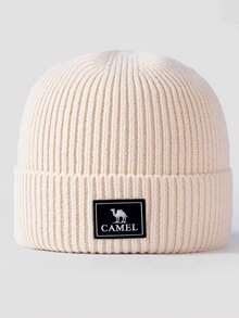 CAMEL CROWN Camel Chinese Red New Year's Accessories Red Knit Hat Women's Woolen Hat Big Headwrap Protective Hat