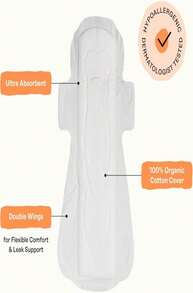 Băng vệ sinh hàng ngày không chứa thảo dược dành cho phụ nữ - Lớp vỏ bằng cotton hữu cơ & Lõi bột giấy siêu thấm hút - Băng vệ sinh - Chăm sóc phụ nữ - 30 miếng - MàuA - Xem 5