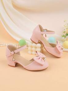 Zapatos de niña de las flores para boda, fiesta, vacaciones, adecuados para niñas pequeñas, niñas pequeñas y niñas grandes, zapatos planos clásicos cómodos y versátiles con lazo, decoración de perlas, adecuados para vestidos, ocasiones formales, actuaciones, ballet, estilo princesa