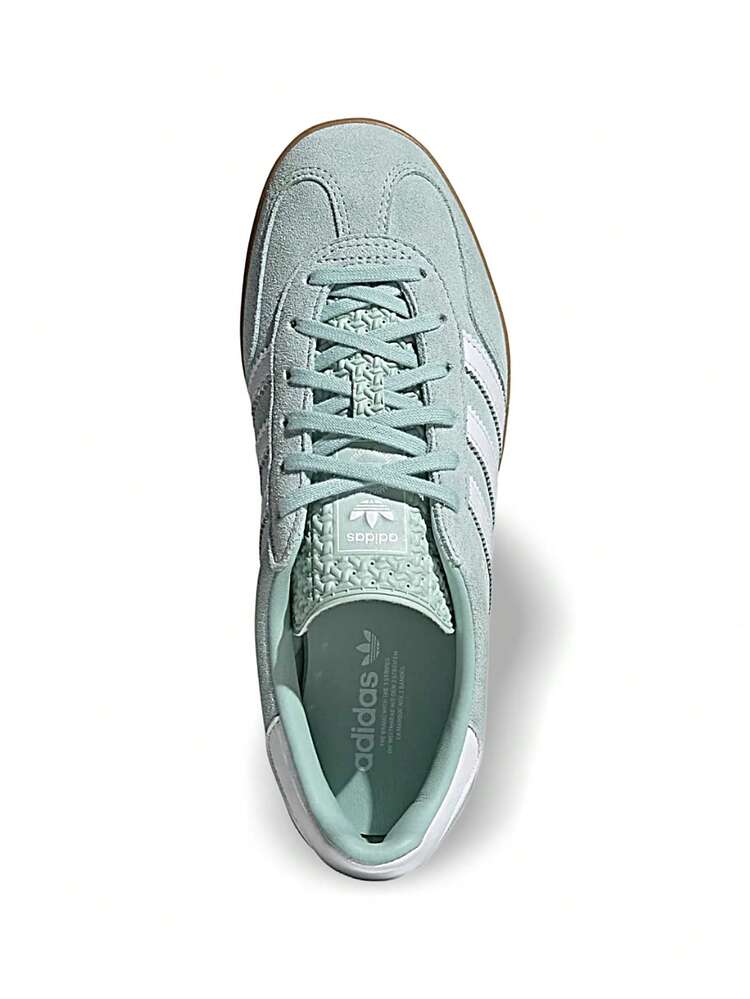 Adidas 阿迪达斯 GAZELLE INDOOR W 女款休闲运动鞋绒面革系带健身舒适缓震灰绿色 JS1396 - 灰綠色 - 查看 4