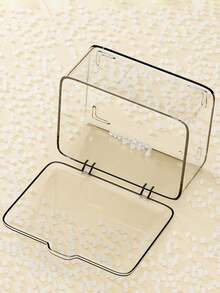 Grande scatola di stoccaggio multifunzionale in acrilico ad alta trasparenza per l'organizzazione domestica e del bagno: scatola di stoccaggio a prova di polvere ad alta capacità per cosmetici, gioielli, accessori da bagno e di bellezza, forniture per ufficio, materiali per il fai da te, kit di cucito, strumenti per capelli e articoli essenziali per la scrivania, design sottile e impilabile, elegante e trasparente per una facile visualizzazione e accesso - Multicolore - Visualizzare 9
