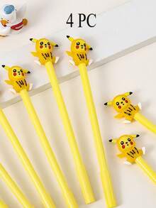 قلم كرتوني كيوت بتصميم بيكاتشو، قلم توقيع كيوت هدية مكتبية، قلم توقيع