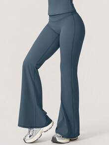 NcmRyu 1套女式性感露背深V领喇叭形运动套装 - Iron Gray - 查看 11