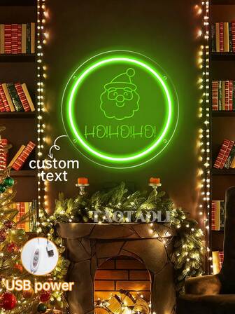 لافتات نيون دائرية مخصصة، ديكورات نيون مثبتة على الحائط مخصصة، لافتات نيون لعيد الميلاد، متجر، غرفة، ديكور غرفة النوم، ديكور حفلة لافتات نيون