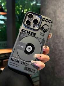 复古CD/DVD图案手机壳，趣味设计，CD图案，时尚配件，防震创意手机壳，节日礼物，礼品，兼容 7、8、X、XS、XR、11、12、13、14、15、16 Pro Max - 时尚设计，兼容三星A33(5G)/A32(4G)/A52(5G/4G兼容)/S20FE/S21FE/A14(4G/5G兼容)/S23/S23 Plus/S23 Ultra/S23 FE/A55 5G/S24/S24 Plus/S24 Ultra/A05/A05s，兼容Hot 30、Note 30、Note 40 4G、Note 40 Pro、Note 40 Pro 5G、Smart 8、Hot 40 Pro - 灰色 - 查看 1