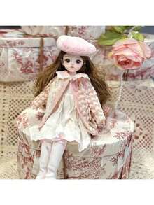 12-Inch Elegant Princess BJD Doll With Lace Floral Ruffle Dress And Accessories - Clothes Can Be Removed And Replaced, A Variety Of Clothing Combinations, The Perfect Choice For Party Decorations, Birthday Gifts And Christmas - No Power Supply - 彩色 - 查看 10