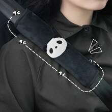 1-3 Coprivolante per auto a tema panda, protezione per le spalle, coprimanubrio in peluche caldo, accessori decorativi per interni auto