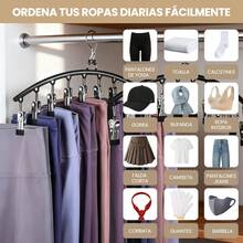 2 Pcs Perchas Para Pantalones De YogaOrganizador De Legging - Negro - Ver 5