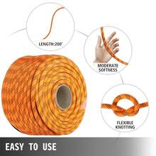 7/16 Inch Double Braided Polyester Rope, 200 Feet Nylon Pull Rope, 880 Lb High Strength Polyester Cargo Sail Rope For Marine Gardening Arborist (7/16 Inch-200 Feet) - 7/16 pulgadas - 查看 4