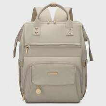 大容量简约妈咪背包，产妇医院包，可放置奶瓶和尿布 - 彩色 - 查看 13