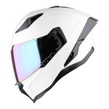 1Storm Motorcycle Full Face Helmet For Adults Men And Women Street Bike Racing Helmet DOT Approved With One Extra Clear Shield: KT828 Glossy White - L - View 9