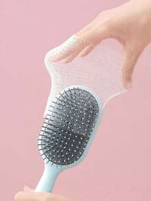 Juego de 50 piezas de red de limpieza de peines, peine regular desmontable y reutilizable, cepillo de limpieza de mango redondo y largo, herramienta de eliminación de residuos de cabello, red desechable de recolección de cabello, juego de limpieza de cepillos de diseño eficiente y duradero, compacto y resistente, limpiador de malla elástica, limpiador de cepillos de cabello multifuncional para uso doméstico y al aire libre, red portátil para peines, artículos de limpieza, herramientas de limpieza y artículos para el hogar de regreso a la escuela