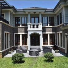 [Cubierta negra resistente a los rayos UV y a la nieve] 1 pieza Cubierta de muebles de patio resistente - Protector de mesa de poliéster 210D para exteriores, con sujetadores elásticos, impermeable, a prueba de lluvia, a prueba de nieve, a prueba de polvo, a prueba de viento, resistente a los rayos UV y resistente al sol - Negro - Ver 4