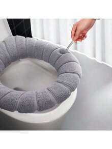 1pc Universal Toilet Seat Mat, Thickened Bathroom Toilet Seat Cover Pad, Washable Bathroom Decor Fall Decor - Multicolor - View 4