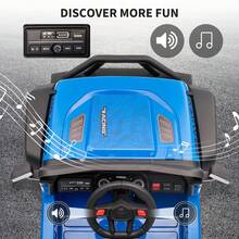Huisuilinss Ride On Truck,12V Kids Electric Car,Ride On Car With Remote Control,Music Player,LED Lights,Ride On Toy For Boys & Girls - Blue - View 9