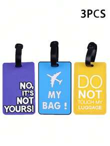 Nueva etiqueta de equipaje de PVC suave y de goma para escribir el nombre, identificación logística y tarjeta de embarque, soporte para tarjetas de identificación, colgante de regalo de Navidad para viajes, vacaciones con tarjetas de identificación portátiles