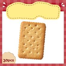 30pcs/Pack Cute Dessert & Cookie Shaped Memo Stickers, Scrapbooking Supplies, School Stationery, Waffle, Cookies Design, Diary, DIY Background, Removable & Reusable Student Notes