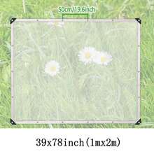 1pc Transparent Polyethylene Tarp With Grommets | 6-Layer White Edge Binding & 4 Reinforced Corners | 50cm Grommet Spacing + 5m Rope Included - Waterproof Cover For Gazebos, Chicken Coops, Porches, Balconies, Patios, Garden Plants & Camping (Clear)