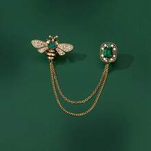 Bee Tassel Brooch Women's High-End Exquisite Suit Sweater Pin Accessories Design Sense Niche Luxury Elegant Corsage - Yellow Gold - View 5