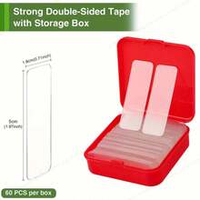 60 Pieces Of Waterproof Transparent Nano Tape - Double-Sided, Seamless, And Removable Adhesive For Glass Surfaces, Household Use, And Carpets