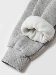 Warner Bros Felpa da uomo in cotone con spalle scese, modello con fantasia avventurosa al chiaro di luna, tessuto spesso casual per autunno e inverno, felpa oversize ampia e calda in pile spesso, adatta per il freddo, set da due pezzi nero e grigio