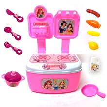 Disney 迪士尼公主厨房玩具套装。烹饪游戏益智塑料儿童玩具。儿童角色扮演厨房玩具。 - 粉色 - 查看 11