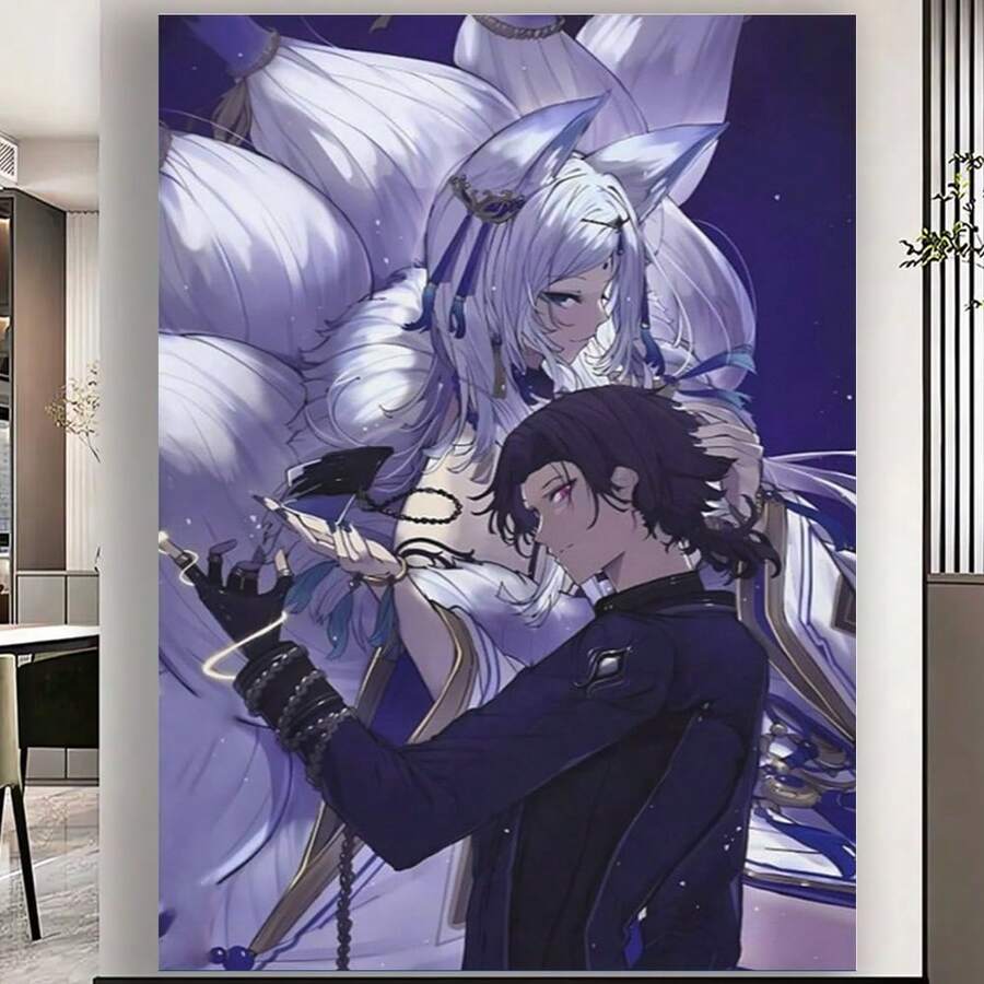 Framed  Anime The Eminence In Shadow Poster Wall Art Picture Painting Poster Canvas Print Posters Artworks Bedroom Living Room Decor - Đóng khung - Xem 1