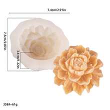 1pc Silicone Mold For Floating Lotus Flower Candle Making, Handcraft Decoration - White - View 2