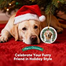 1pc Custom Text Christmas Ornament, Personalized Text Christmas Wooden/Ceramic Ornament, Round Shape Ornament With Hands Of Family, Hanging Accessories Ornaments Memorial Decoration, Scene Decor, Room Decor, Home Decor, Holiday Party Decor, Christmas Decor, Best Gift For Christmas Holiday, Gift For Dad/Mom/Her/Him/Girlfriend/Boyfriend/Pets, Birthday Gift For Couples, Wedding Gift, Anniversary Gift, Housewarming Gifts