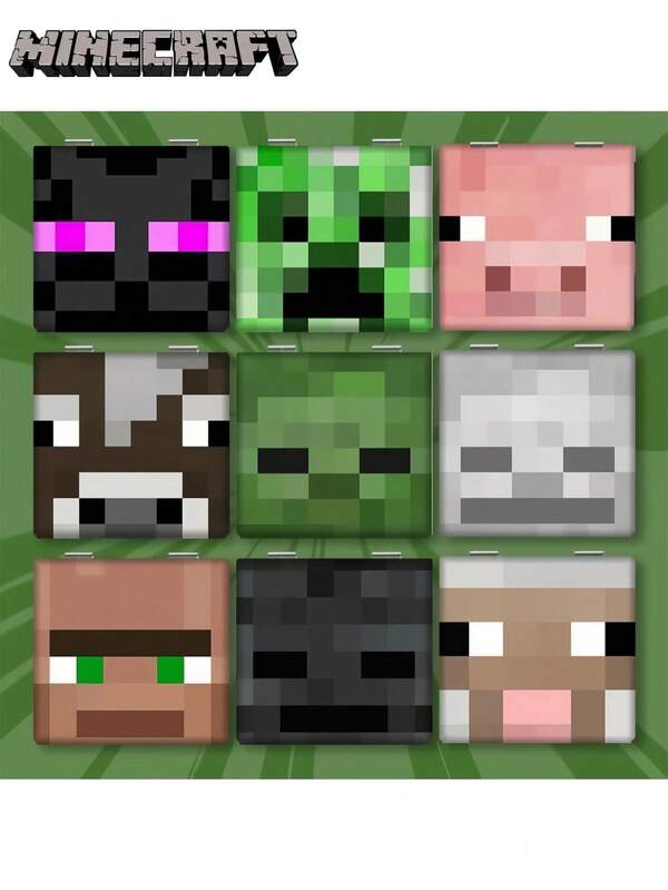 Minecraft 1 Stück Minecraft Coolies haben Angst vor zwei kleinen Spiegeln. Schüler tragen kleine Spiegel mit sich. Mini faltbare tragbare quadratische Kosmetikspiegel, wundervolle Weihnachtsgeschenke, Urlaubsgeschenke und Klassenzimmer-Dekorationen.