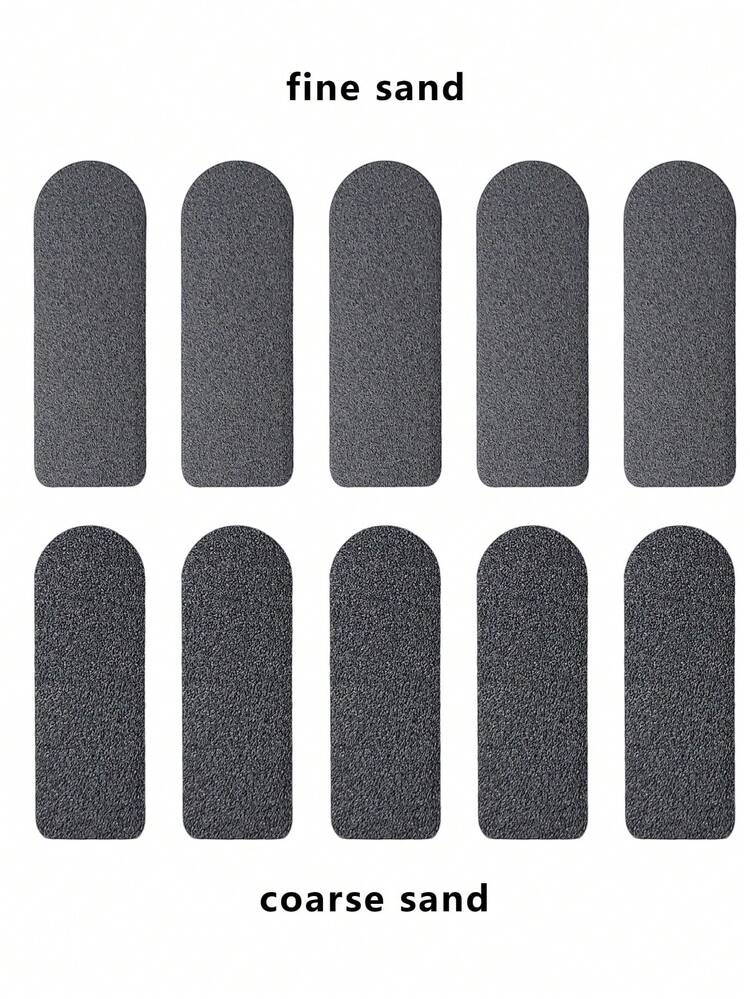 1 pieza Set de 10 piezas Lima de acero inoxidable para callosidades, herramientas para pedicura, recambios extraíbles de papel de lija para el cuidado de los pies - Multicolor - Añade 8