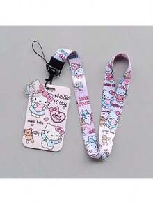 1 قطعة، سلسلة معصم + حامل بطاقة [معتمد] مشبك صورة هيلو كيتي للحرم الجامعي، بطاقة طالب للوجبات، حبل منسوج لبطاقة الحافلة، علبة تخزين مفتاح سلسلة، غطاء واقي كرتوني للطالب، مجموعة بطاقة هوية للعمل والحافلة والمترو، بطاقة تمرير، قلادة سلسلة معصم طويلة شفافة للأزواج - متعدد الألوان - مشاهدة 5