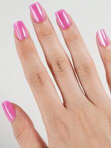 30 móng tay giả acrylic ngắn hình vuông/hình hạnh nhân màu hồng bóng, hiệu ứng mắt mèo, móng giả thiết kế mắt mèo chuyển màu bóng bẩy, phù hợp cho các lễ hội, thường ngày, sinh hoạt hàng ngày, trang trí móng tay mùa xuân/hè. - Hồng - Xem 3