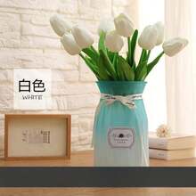3pcs Artificial Tulip Flowers Decor, Home Decoration Accessories, Living Room & Bedroom Ornament - Hot Pink - View 44