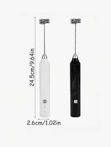 强力电动奶泡器和搅拌器 - 不锈钢手持式奶泡器，适用于咖啡、卡布奇诺、热巧克力、抹茶，可充电 - 紧凑且符合人体工程学的设计 - 彩色 - 查看 2